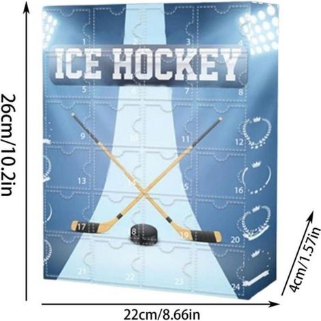 Calendrier Avent - Figurines Hockey Sur Glace - 24 Pièces - Décoration Festive Pour Maison Ou Bureau (1/4)