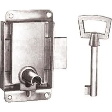 Vachette Schlösser mit Füßen 881 Nickel-Finish 30x70 mm