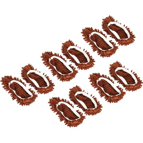 10 Paires de Chaussons Serpillière en Chenille Multifonction pour Nettoyage de Sols