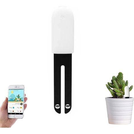 Testeur de sol intelligent, surveillance automatique de l'humidité, de la lumière, de la fertilité et de la température, blanc (1/5)