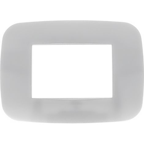 Placca Futura 503 3M Moduli Silver Compatibile Bticino Axolute