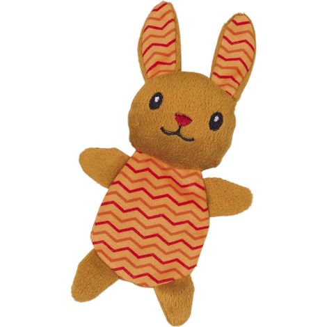 Nobby – Jouet pour chat en peluche lapin avec catnip – Orange, 17 cm