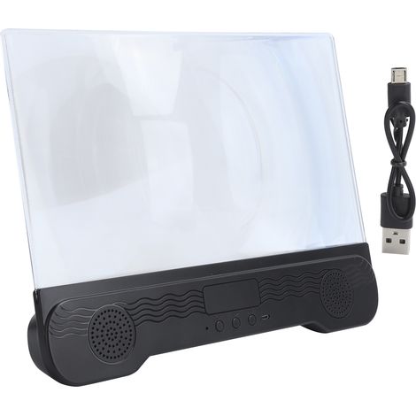 Loupe d'écran de téléphone portable 14 pouces avec support amplificateur vidéo et haut-parleur Bluetooth (1/5)
