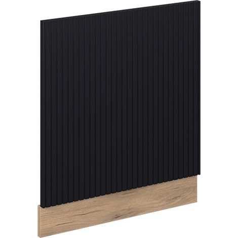 Pannello frontale Fame-Line, Nero rigato, 60 cm senza piano di lavoro, Vicco