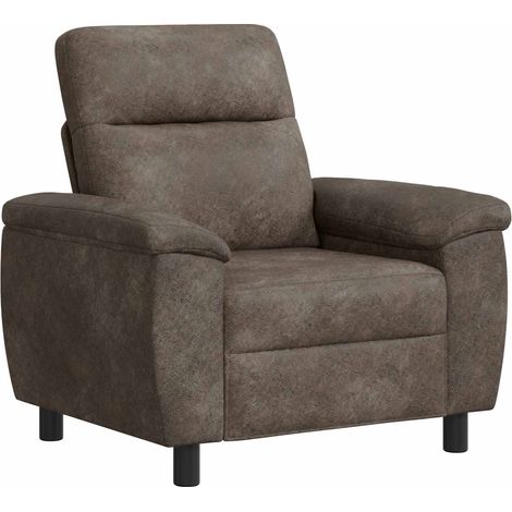 Sofá Gris oscuro 95 x 90 x 95 cm Cuero de Suede Sintético vidaXL