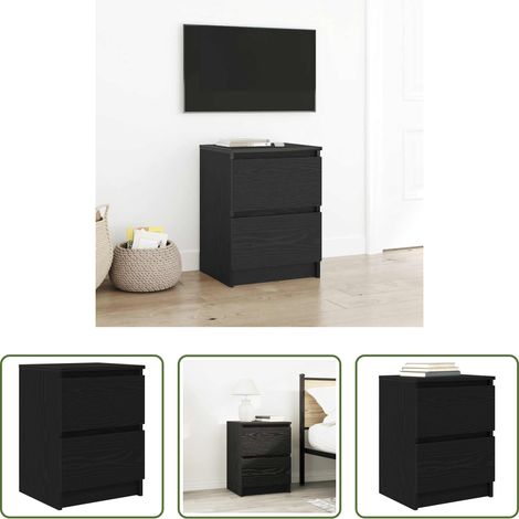 vidaXL Stauraum - TV-Schrank Schwarz 40x35x54 cm Holzwerkstoff (1/5)