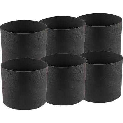 Set of 6 planting bags, 3.8 L, with stake, made of fabric, tomato pot, strawberry, planting basket (1 gallon) 6pcs 1 Gallon - (1/5)