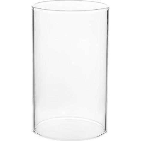 Cheminée à bougies en verre, abat-jour, bougeoir pilier en verre, ouvert aux deux extrémités, tube à bougie-20.00X6.00X6.00CM (1/4)
