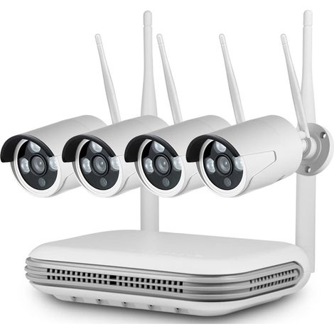 Système de caméra de sécurité à domicile H.265 3MP Full HD 8CH sans fil NVR sécurité WIFI IP caméra système Kit Surveillance extérieure CCTV visage Audio vidéo enregistreur ( Size : 500g , Color : 8CH (1/5)