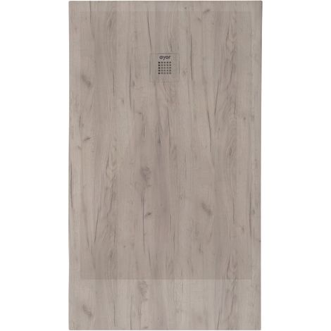 ONDEE ZEN - Receveur de douche  NOLA 3 - 90x170x3 - Résine - Nature bois - Bonde - Découpable (1/3)