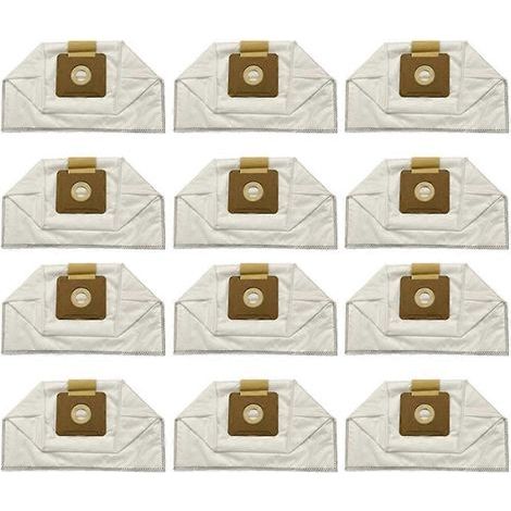 Lot de 12 sacs à poussière pour aspirateur Kärcher VC2 - Pièces de rechange - Sacs à poussière non tissés avec filtre