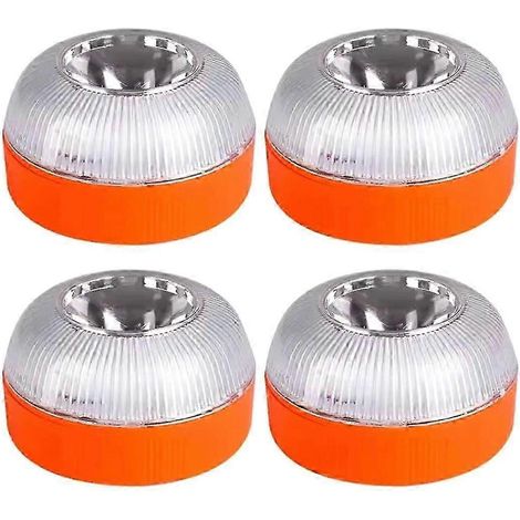 Lot de 4 feux de détresse LED clignotants à induction magnétique pour voiture, accessoire de sécurité portable en cas d'accident de la route - JXLGV (1/5)