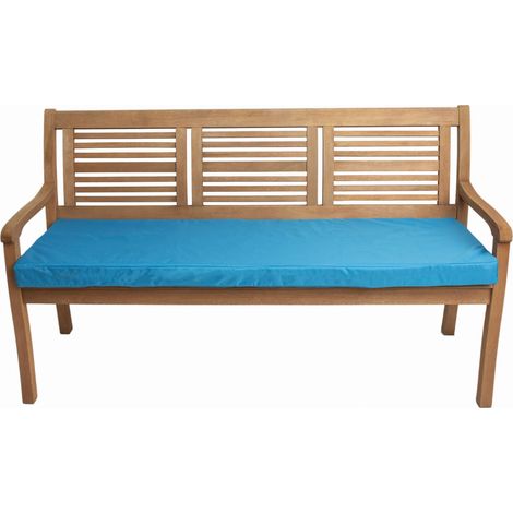 Coussin de banc de jardin 120x60x7cm assise, coussin d'assise plat Bleu, coussin de banc de jardin, coussin de balancelle de jardin (1/5)