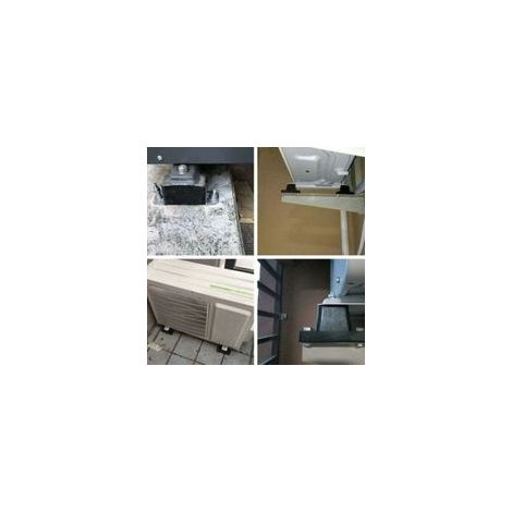 Support amortisseur pour climatiseur extérieur – 4 pieds en caoutchouc antidérapants et antichocs pour unité externe de climatisation (1/4)