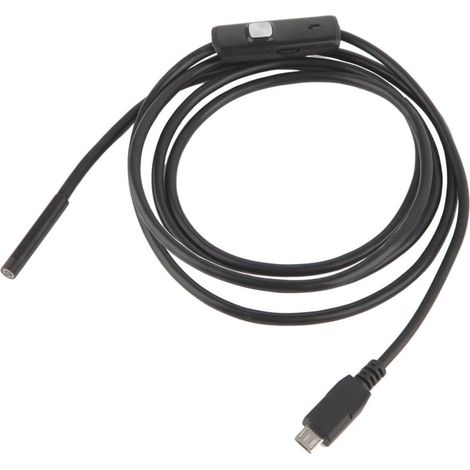 Endoscope USB 2 en 1 IP67 étanche Caméra d'inspection avec 6 LED et câble serpent de 5,5 m Adaptateur USB pour téléphone Android et tablette – Longueur du câble : 10 m