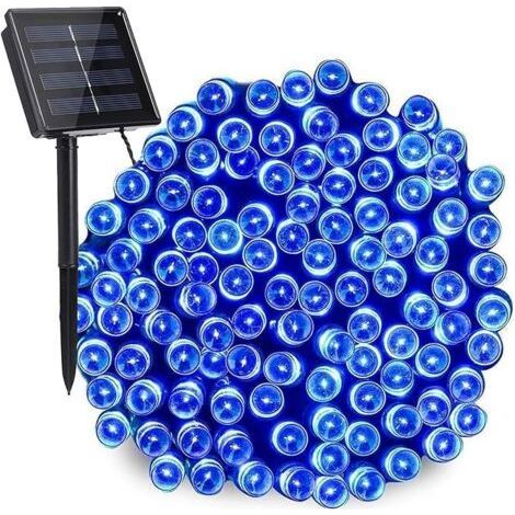 Solar Garden Lights, Waterproof 7M 8 Modes 50 LED String Lights for Wedding, Christmas, Holiday Decoration, Blue (1/5)