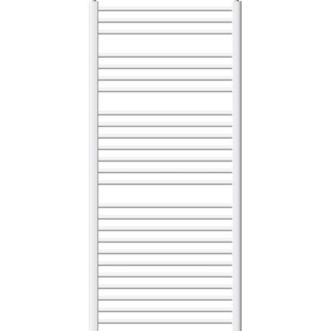 ECD Germany Radiatore Scaldasalviette Termoarredo da Bagno Moderno in Acciaio Bianco - 750 x 1500 mm - Bianco - Dritto con Attacco Laterale - Scaldasalviette Asciugamani 750x1500 mm non elettrico