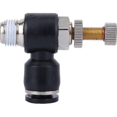 Buse CO2 pour machine de découpe laser, vanne de gaz laser (tuyau d'air 6 mm diamètre du filetage 9,7 mm réglable) (1/5)