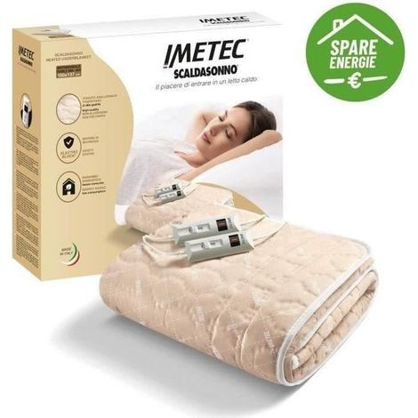 Surmatelas Chauffant - Imetec - Chauffe-lit Pour Lit Double 150 x 137 cm - 2 Commandes avec 2 Températures - Lavable — vue 3