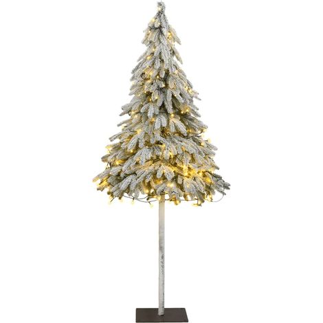 Artificial Christmas Tree 150 LEDs & Flocked Snow 150 cm vidaXL