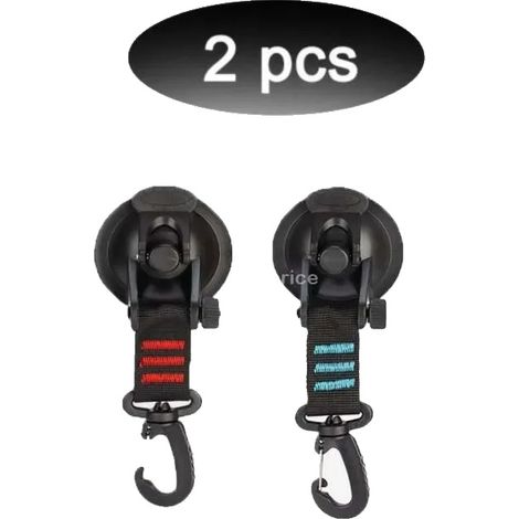 Ventose per tenda da auto, 4 ganci, realizzate in gomma siliconica resistente, 2 pezzi - rosso-blu (1/2)