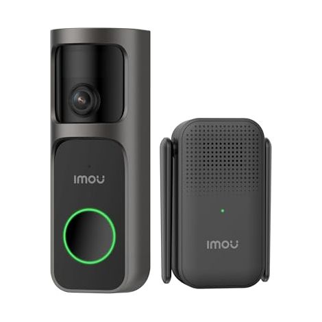IMOU KIT DE 3 SONNETTES DE PORTE, 2K+/4MP, BATTERIE RECHARGEABLE WI-FI, SONNETTE VIDÉO AVEC CARILLON ENFICHABLE