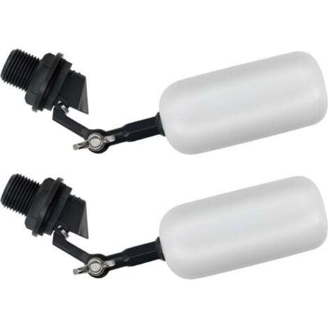 Lot de 2 robinets à flotteur à bille de 1/2 pouce, bras réglable pour abreuvoirs pour bétail, aquariums, culture hydroponique - Remplissage et contrôle automatiques du niveau d'eau