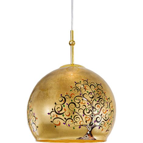 Kolarz LUNA Plafonnier Suspension Dôme en Verre Or 24 Carats