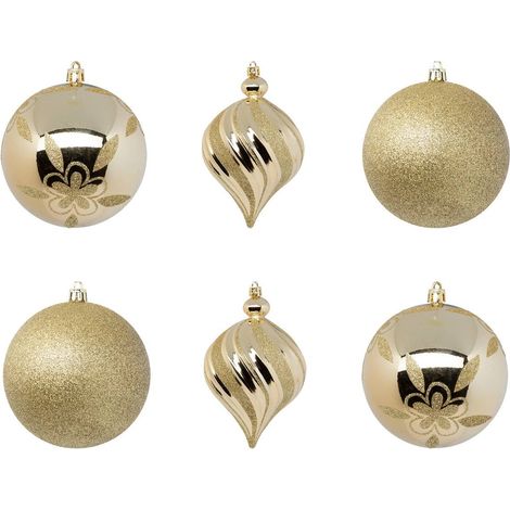 Plastik-Weihnachtskugel 100mm x6 gold - Atmosphera créateur d'intérieur