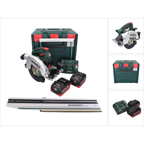 Metabo KS 18 LTX 66 BL Akku Handkreissäge 18 V 165 mm + 2x Akku 5,5 Ah + Ladegerät + Kappschiene + metaBOX (1/5)