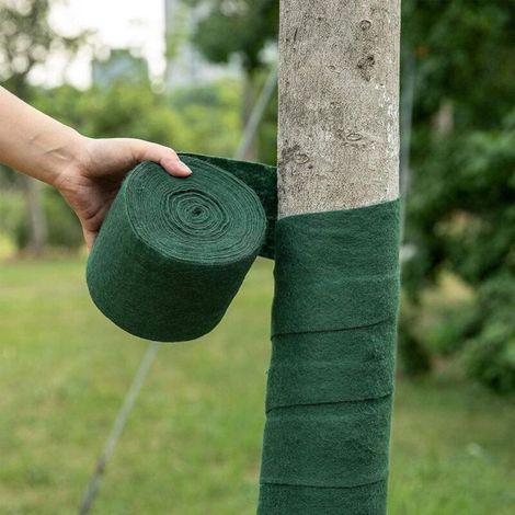 Toile isolante verte pour arbres, 0,12 x 20 mètres, 1 rouleau toile isolante chaude et épaisse pour arbres. (1/5)