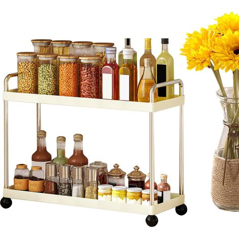 Organizer 2 Tier Spice Rack Under Sink Storage for Bathroom