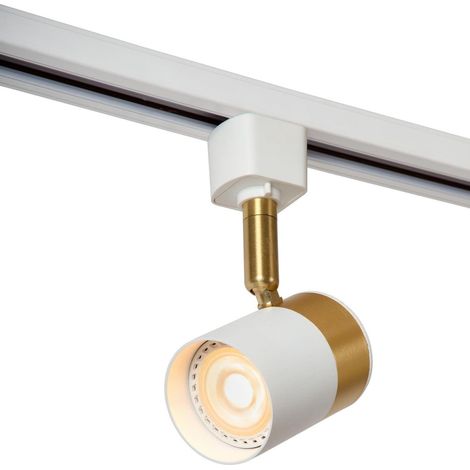 Spot sur rail - Système de rail monophasé/Éclairage sur rail - 1xGU10 - Blanc(Extension) (1/5)