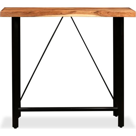 Table de bar Bois massif d'acacia 120x60x107 cm (1/5)
