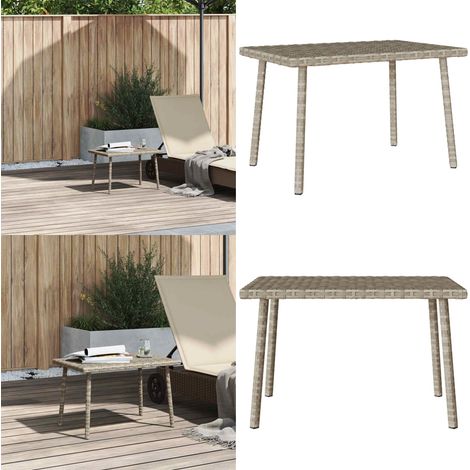 Tavolino da Giardino Rettangolare Grigio Chiaro 60x40x37 cm - Tavolo da giardino - Tavolino esterno