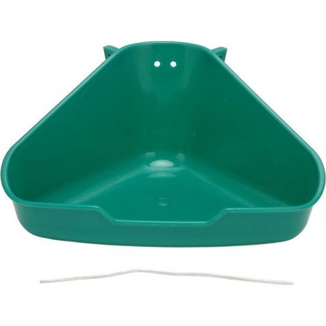 1 bac à litière pour petits animaux, forme d'éventail, bac d'angle pour cochons d'Inde, chinchillas et lapins, coin toilette cage