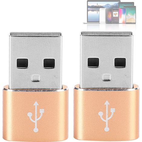 Adaptateur USB-C vers USB 3.0 en Aluminium Doré pour Charge Rapide et Transfert Haut Débit (1/5)