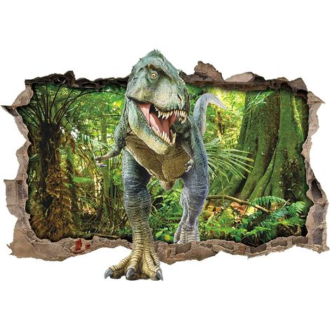 Stickers muraux Forêt de Dinosaures 3D, Décoration murale à faire soi-même pour la chambre (1/3)