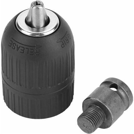 Adaptateur - Mandrin de perçage sans clé 2-13 mm 1/2-20UNF avec adaptateur de mandrin 1/2 pour conversion de clé à chocs (1/4)