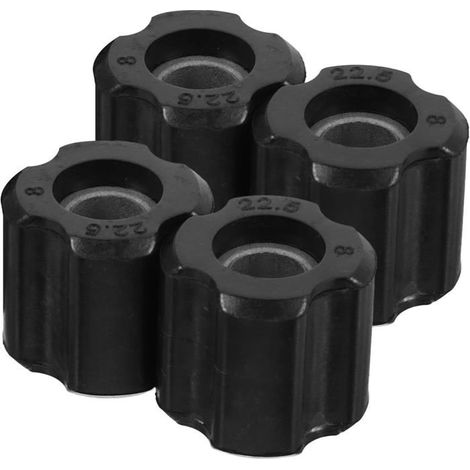 Kit de Bague Rotative pour Tondeuse à Gazon et Débroussailleuse, 4 Pièces en Pe Noir, Adapté aux Tubes Aluminium 26 Mm et 28 Mm (1/5)