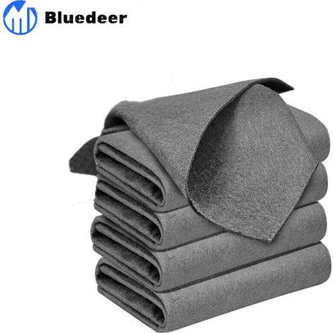 30 x 40 cm cleaning cloths, 5-pack, reusable thick microfiber cloths for car mirrors, bathrooms, kitchens and offices. (1/4)