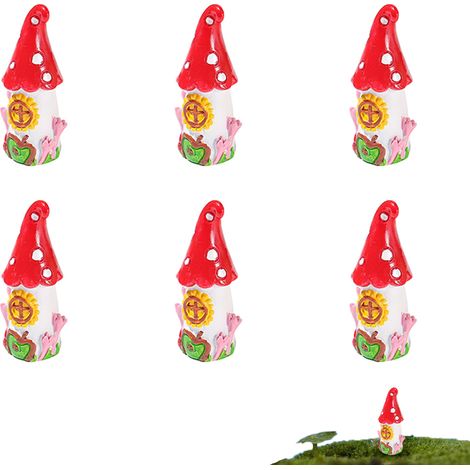 Château Micro Paysage - Décor en Résine pour Mini Jardins Succulents - Accessoire de Décoration de Table et Gâteaux - Lot de 6 (1/5)