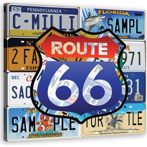 Tableau déco Route 66 60x60 (1/5)