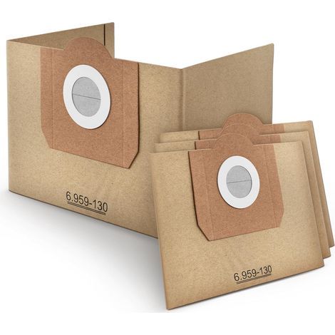 Lot de 10 sacs pour aspirateur Kärcher WD3 – Sacs filtrants de remplacement [6.959-130.0/69591300] – Vlies multicouches pour poussière fine (1/5)
