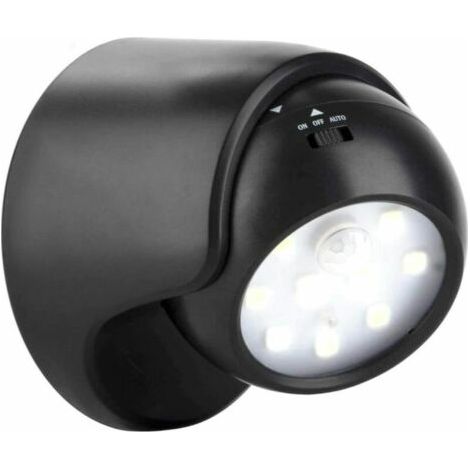 Spot d'intérieur Spot LED Extérieur, Spot exterieur avec Detecteur de mouvement, Projecteur LED extérieur Sans Fil, 1000 Lumen, Sphère Amovible, Rotation et Inclinaison à 360 degrés, Batterie à Pile