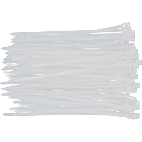 YATO, modelo YT-70661, Opaska plástica autoajustable 4,8200 mm, ideal para uso en electricidad, fontanería y otros proyectos, 100 piezas por paquete, alta resistencia.