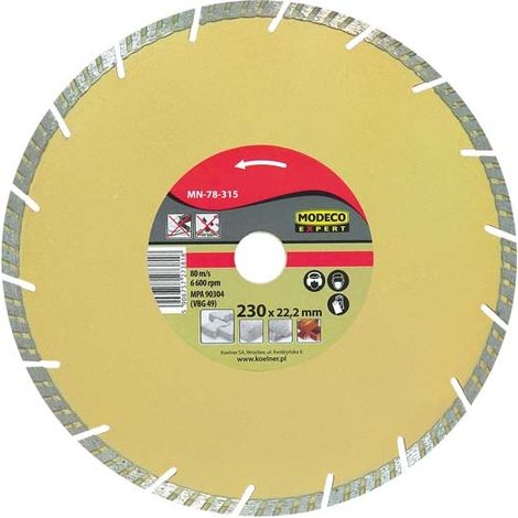 Disque diamant Modeco mn-78-312 115mm coupe béton (1/2)