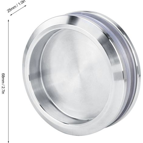 Runder Griff für Glasschiebetüren – Edelstahl 304 – Duschzubehör – Durchmesser 68 mm – CNC-polierte Oberfläche (1/5)