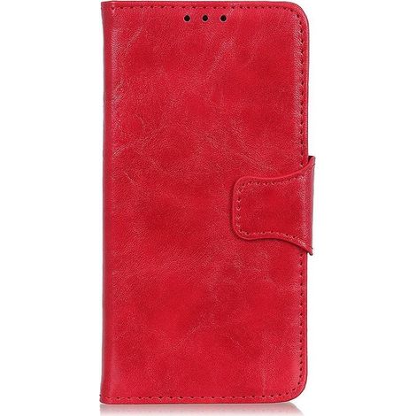 Étui portefeuille pour Samsung Galaxy A02s - Rouge - Coque avec rangement cartes (1/5)