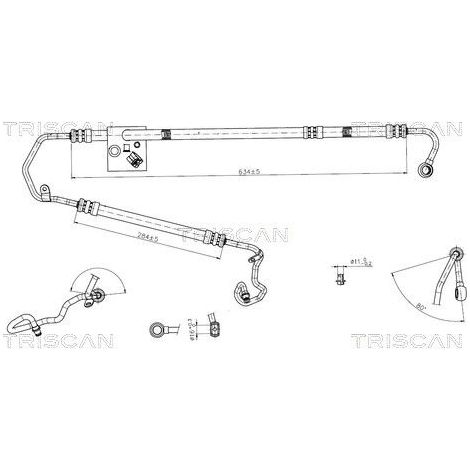 Tuyau hydraulique, direction TRISCAN 8516 23011 MERCEDES-BENZ 211 466 04 81